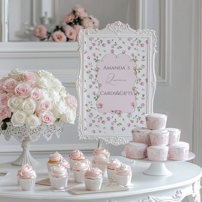 Quinceanera Blush Pink Rose Birthday Plaque (Creator Uploaded)