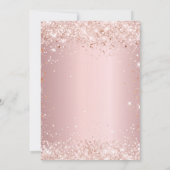 Quinceanera blush pink rose gold glitter invitation (Back)