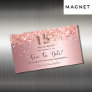 Quinceanera blush pink save the date magnet
