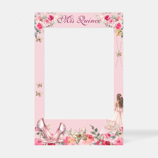 Quinceañera Blush Pink Selfie Photo Frame Prop