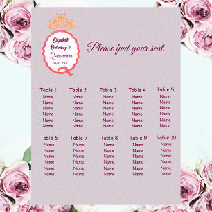 Quinceanera Butterflies Crown Pink Peach Squiggle Foam Board