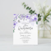 Quinceanera Butterfly Budget Invitation Bilingual (Standing Front)