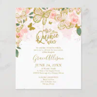 Butterfly Budget Spanish Quinceanera Invitations