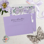 Quinceanera Butterfly Watercolor Flowers Envelope<br><div class="desc">Adorable, purple floral, quinceanera invitation envelope. Easy to personalize with details. Please get in touch with me via chat if you have questions about the artwork or need customization. Check the collection for more items. PLEASE NOTE: For assistance on orders, shipping, product information, etc., contact Zazzle Customer Care directly https://help.zazzle.com/hc/en-us/articles/221463567-How-Do-I-Contact-Zazzle-Customer-Support-....</div>
