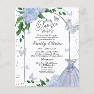 Quinceanera Butterflys Spanish Budget Invitation