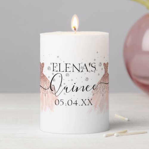 Quinceaera Candle Party Favor Personalized 