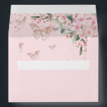 Quinceañera Cherry Blossoms Rose Gold Butterflies Envelope<br><div class="desc">Personalize these pretty cherry blossoms envelopes easily and quickly, simply click the Edit Using Design Tools button to further edit the text, change font styles and font colors. Featuring beautiful watercolor cherry blossoms flowers and rose gold butterflies. The butterflies are movable, resizable, multipliable and removable. Perfect for Quinceañera, Sweet 16,...</div>