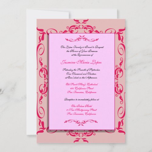 Quinceanera Custom Invitations