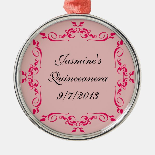 Quinceanera Custom Ornament Favors (Front)