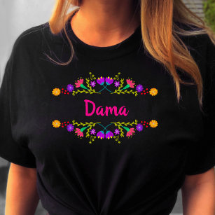 Quinceanera Dama Mexican Fiesta Black Birthday T-Shirt
