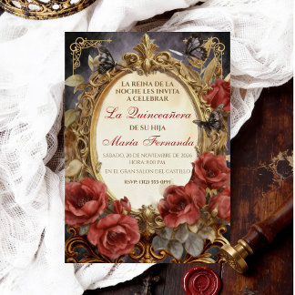 Quinceañera Dark Fantasy Gótica Romántica Invitation