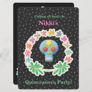 QUINCEANERA DAY OF THE DEAD INVITATION