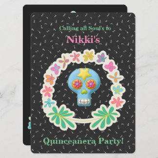 QUINCEANERA DAY OF THE DEAD INVITATION