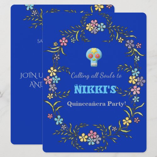 QUINCEANERA DAY OF THE DEAD INVITATION