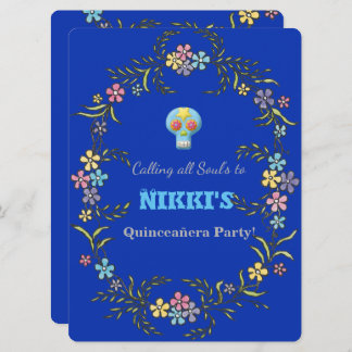 QUINCEANERA DAY OF THE DEAD INVITATION