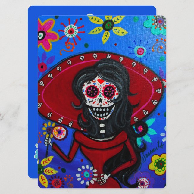 QUINCEANERA DAY OF THE DEAD INVITATION (Front/Back)