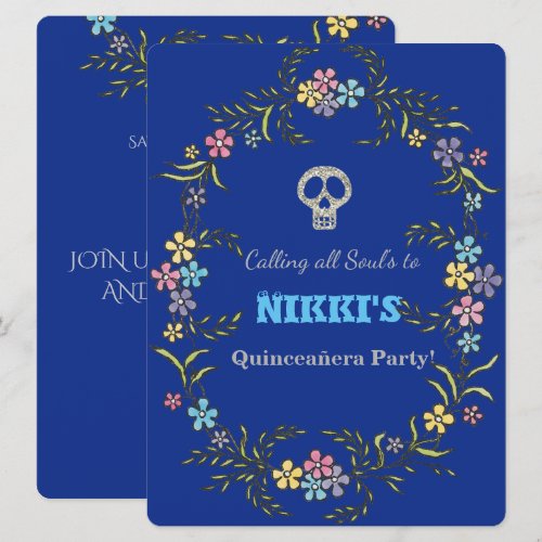 QUINCEANERA DAY OF THE DEAD INVITATION