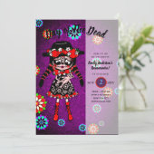 Quinceanera Day of The Dead Sugar Skulls Invitation (Standing Front)
