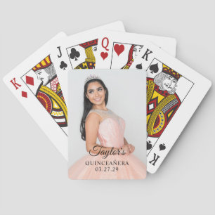 Quinceanera Dress Photo Poker Cards