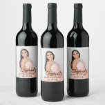 Quinceanera Dress Photo Wine Label<br><div class="desc">Create your own 15th birthday party - fiesta de quince años - sparkling cider labels with your daughter's dress photo. 
Customize the font color,  size and styles to create your own design for her special celebration. 
Showcase her lovely evening wear on her special evening.</div>