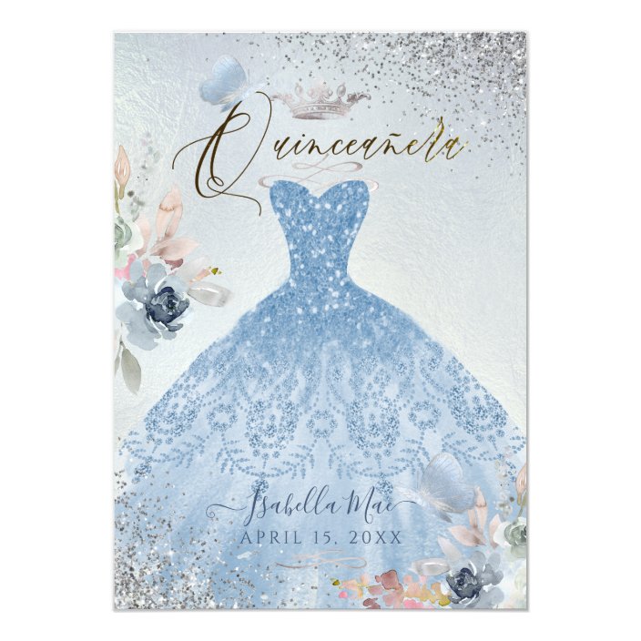 dusty blue quinceanera dresses