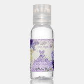 Quinceanera Dusty Purple Glitter Gown Hand Sanitizer (Front)