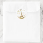 Quinceanera Eiffel Tower Personalized Classic Round Sticker (Bag)