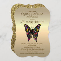 Quinceanera Elegant Black and Gold