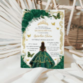 Emerald Green & Gold With Dress Invitations 5 x 7 Cardstock – KMPrintSA