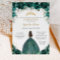 Quinceañera Emerald Green Floral Tiara Princess
