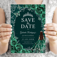 Quinceanera Emerald Green Silver