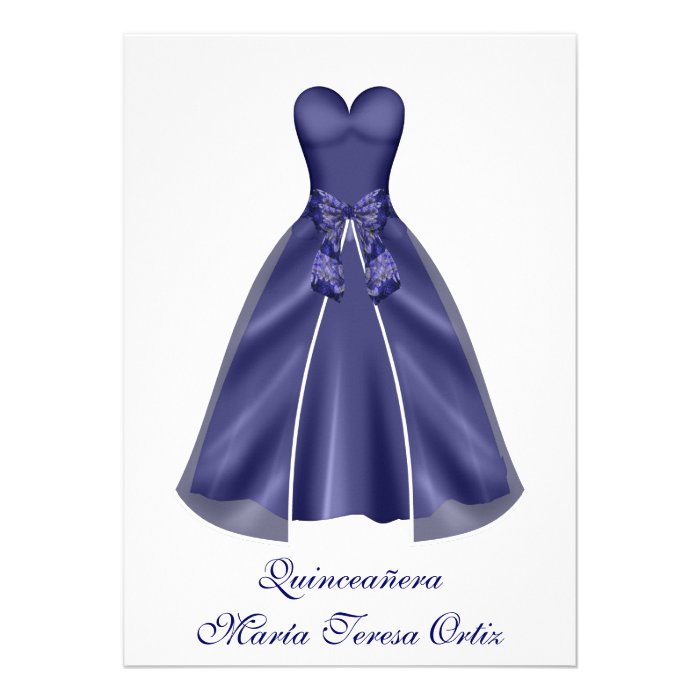 Quinceañera español Invitación vestido elegante Personalized Invitations