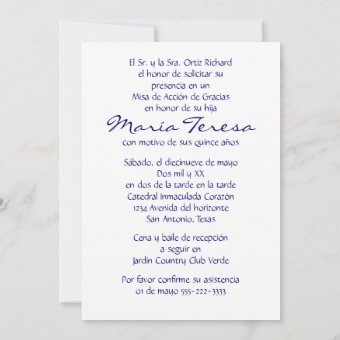 Quinceañera español Invitación vestido elegante Invitation | Zazzle