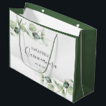 Quinceanera Eucalyptus 15th Birthday Party Large Gift Bag<br><div class="desc">TIP: Matching items available in this collection. Our botanical eucalyptus birthday collection features watercolor foliage and modern typography in dark gray text. Use the "Customize it" button to further re-arrange and format the style and placement of text. Could easily be repurpose for other special events like anniversaries, baby shower, birthday...</div>