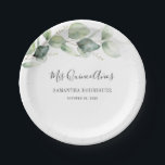 Quinceanera Eucalyptus Granddaughter 15th Birthday Paper Plates<br><div class="desc">TIP: Matching items available in this collection. Our botanical eucalyptus birthday collection features watercolor foliage and modern typography in dark gray text. Use the "Customize it" button to further re-arrange and format the style and placement of text. Could easily be repurpose for other special events like anniversaries, baby shower, birthday...</div>