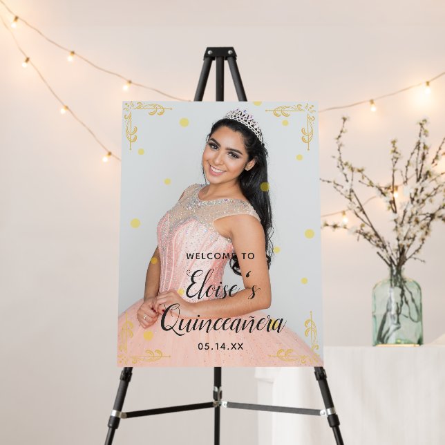 Quinceañera Event Board Welcome Sign (In Situ (Stand))