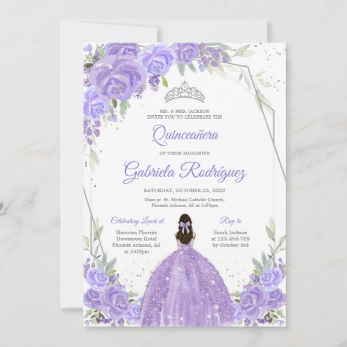 Quinceanera Floral Invitation