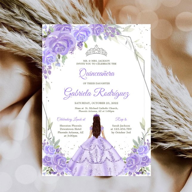 Quinceanera Floral Invitation (Creator Uploaded)