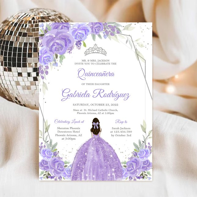 Quinceanera Floral Invitation (Creator Uploaded)