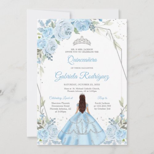 Quinceanera Floral Invitation