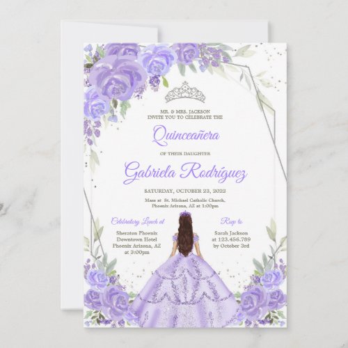 Quinceanera Floral Invitation