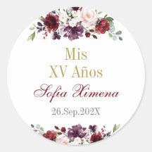Quinceañera floral red