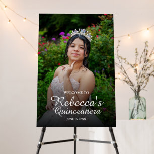 Quinceañera Foam Board Welcome Sign with Photo