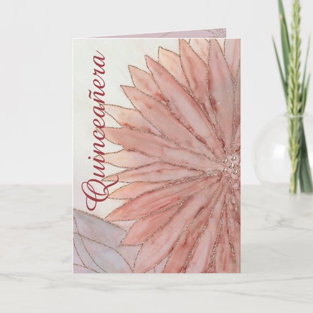 Quinceanera Folded Photo 15th Birthday Party Invitation (Front)