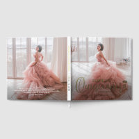 Quinceañera Front Back Photos Modern Trendy Script
