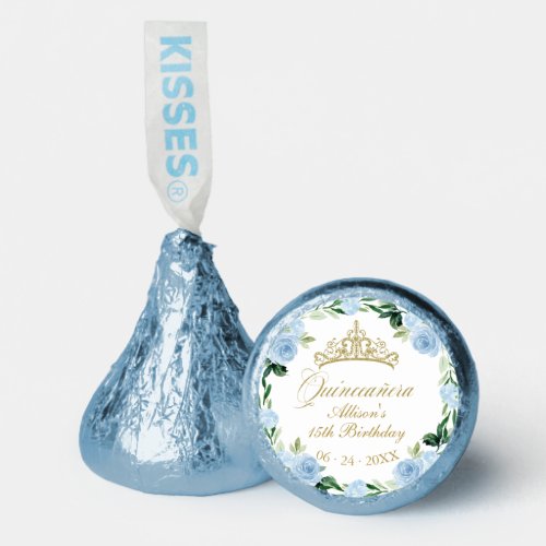 Quinceanera God Tiara Baby Blue Floral Hersheys Kisses