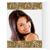 Quinceanera Gold Glitter White Pearl Tiara Photo (Inside (Left))