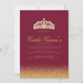 Quinceanera Gold & Sparling Invitations (Front)