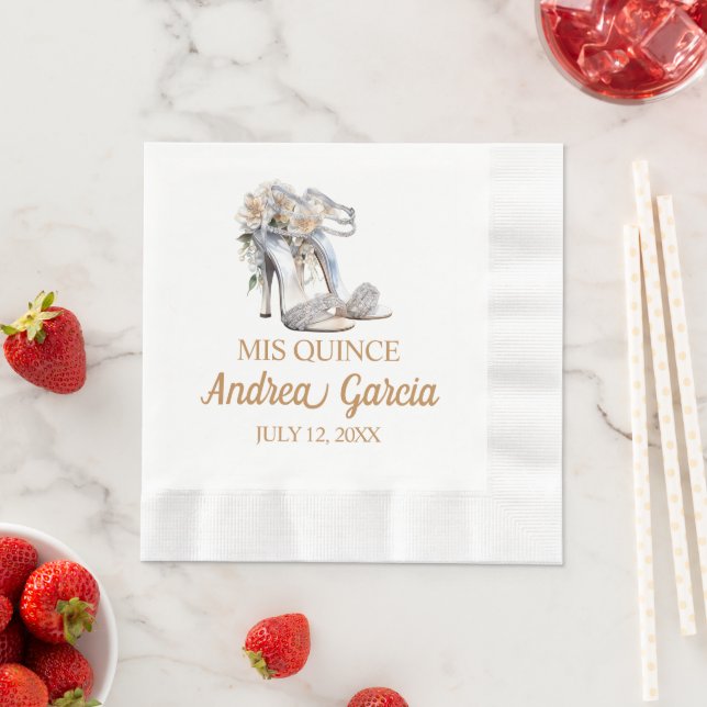 Quinceanera High Heels Napkins (Insitu)