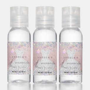 Quinceanera Hologram Glitter Silver Gown Hand Sanitizer